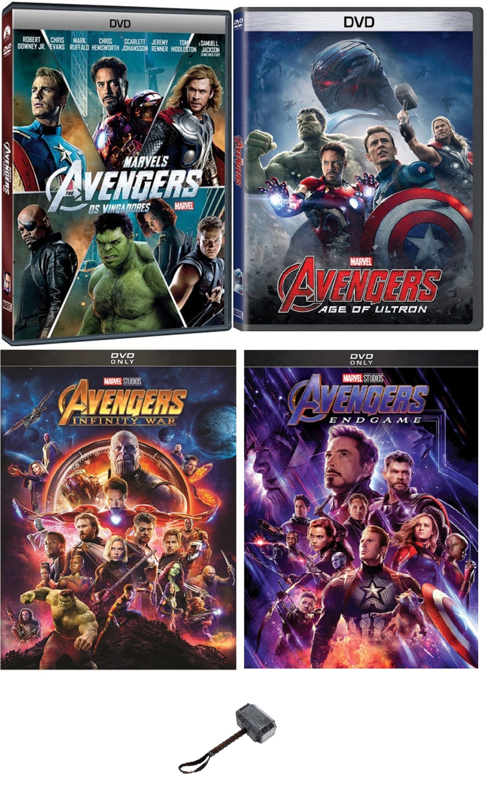 The Avengers Complete 4 DVD Movie Set Includes Avengers Ultron Infinity