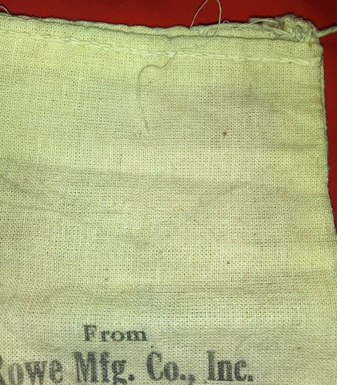 FILA Whippany N.J ROWE MFG.. cloth bag VERY Vintage New Jersey !! 33