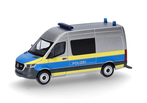 "Herpa 1:87 098304 Mercedes-Benz Sprinter '18 Halbbus Hochdach \"Polizei\" Neu Ovp"-image
