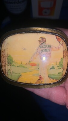 1976 Elton John  Goodbye Yellow Brick Road Pacifica Belt Buckle RARE Vintage