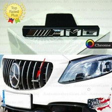 Amg Front Grille Emblem Panamericana Radiator Chrome Badge Mercedes C63 S63 Gt63