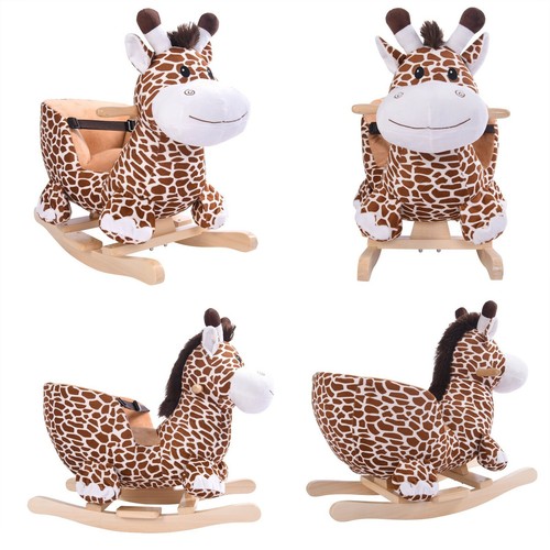 Plüsch Giraffe Schaukeltier Babyschaukel Spielzeug Kinderschaukel - Bild 5 von 6