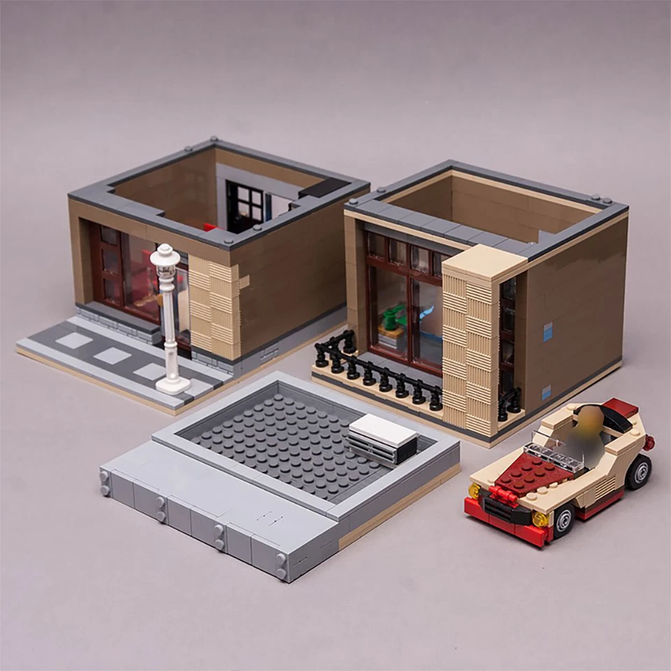 MOC: Modular Building: Modern House with Interior and Car 792 Pieces DIY - Image 4 of 4