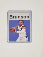 Jalen Brunson Artist Signed Basketball Art Card 1/10