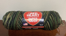Red Heart Super Saver Yarn Camouflage 0971 5 Oz 244 Yds 100 Acrylic