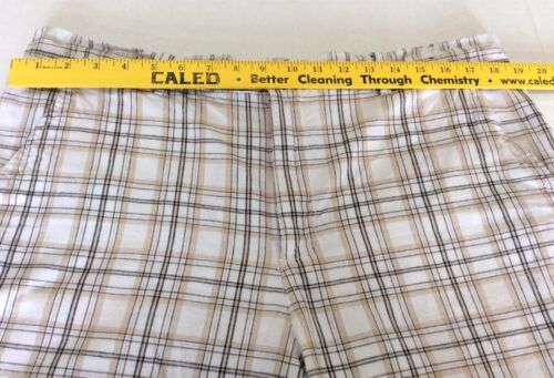 Pantalones Cortos Chinos Covington Para Hombre 38 Tostados con Bolsillos Negros a Cuadros 100% Algodón Cremallera. Casual - Imagen 8 de 12