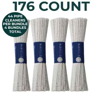 Pipe Cleaners Bulk, Soft Bristle Easily Cleans, White Pipe Cleaners 100% Cotton