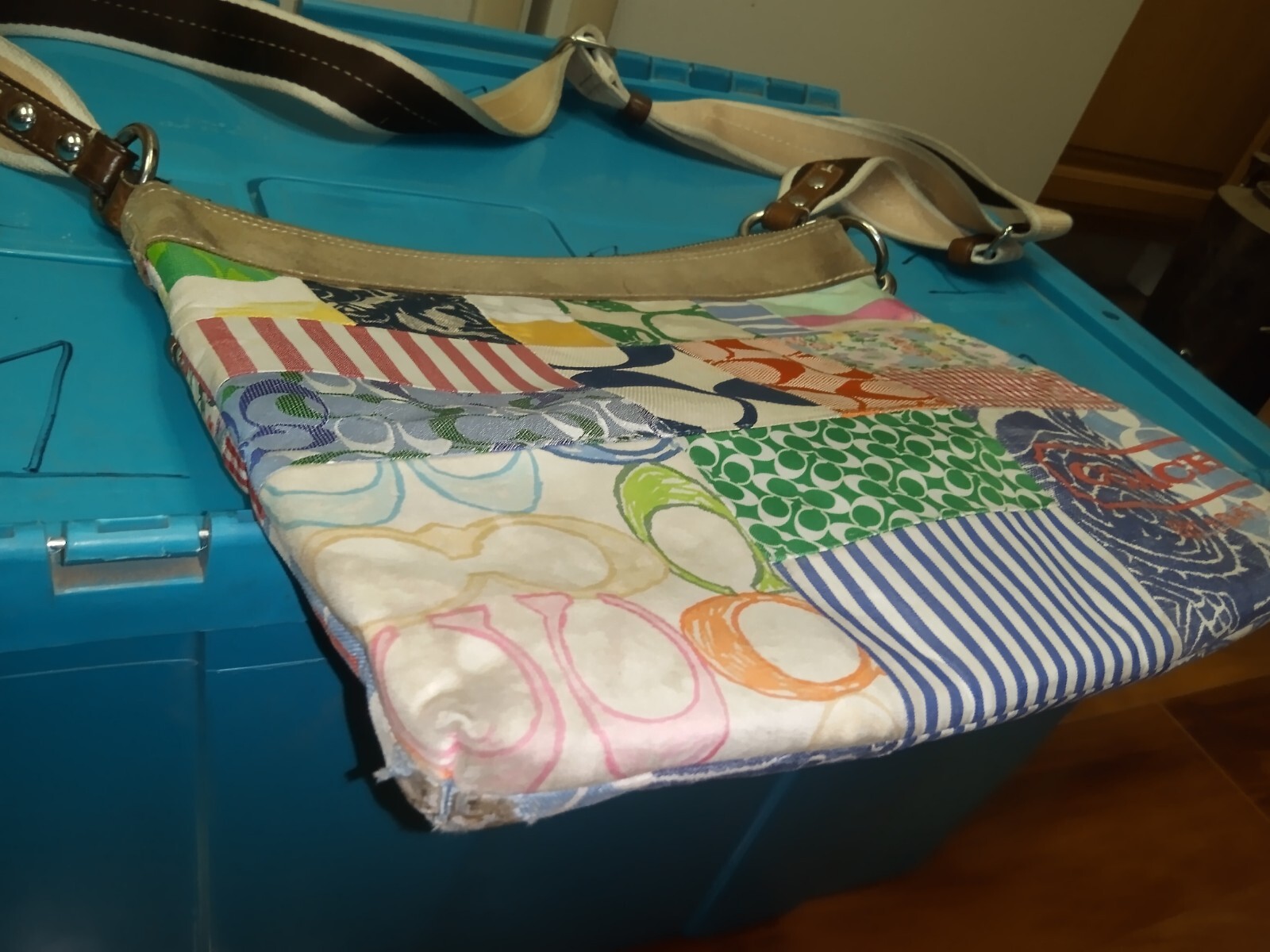 Coach Hampton Spring Patchwork Multi-color Dual H… - image 4