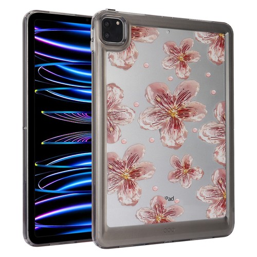 For iPad 9th 8th 7th 6th 5th Gen Pro 11 Air Case Slim Acrylic Clear Flower Cover - Picture 46 of 63