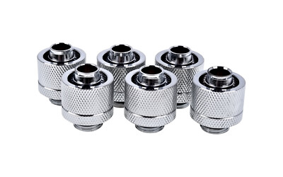 Alphacool Eiszapfen 16/10mm Anschraubtülle G1/4 - Chrome Sixpack