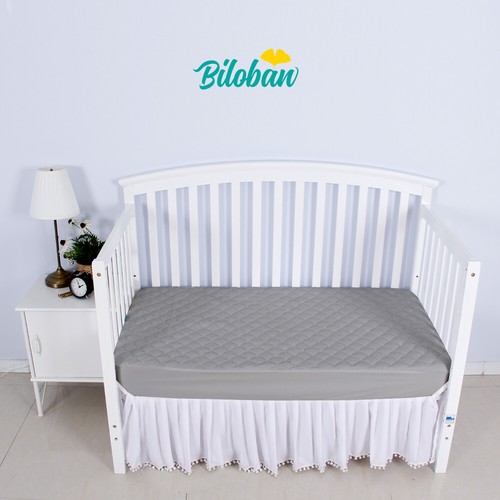 Crib Mattress Pad Soft Bamboo Fleece Surface Cover Baby Waterproof 52”x