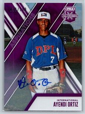 2017 Panini Elite Extra Edition Ayendi Ortiz Rookie Auto #/100 Aspirations #159