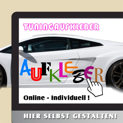 Text Schriftzug Aufkleber selbst gestalten günstig Beschriftung