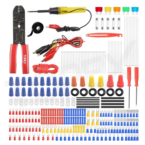 TOPEX 285PCs Auto Electrical Repair Kit Wire Stripper Blade Fuse Gauge Connector - Picture 12 of 13