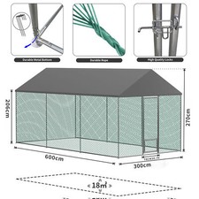 Strong Thicken Nylon Netting Heavy Duty Metal Chicken Coop Run Rabbit Hutch Cage