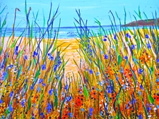 Fine Art Print 8x10 Ocean Flowers Beach Seascape High Quality Materials Signed