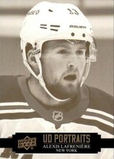 ALEXIS LAFRENIERE ~ 2021-22 Upper Deck UD PORTRAITS #P-6 ~ New York Rangers ~ SP