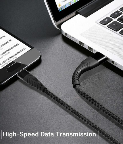 Braided USB C Fast Cable Lead Type C For Samsung Galaxy S20 S10 S9 S8 A51 A71 - Photo 12 sur 16