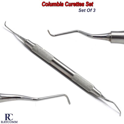 3er Set Kürette Columbia University Parodontalskalierer zahnärztliche Instrumente CE - Bild 3 von 5