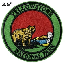 Yellowstone National Park Patch Iron-On Embroidered Applique Nature Badge Gifts