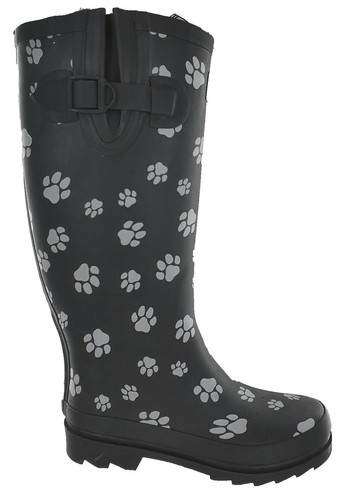 TOSH Wellington Cane Paw Nero Alto Completo Stivali Donna Originali  Invernali | eBay