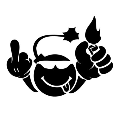 Have a nice day - Aufkleber Folie Sticker Auto fuck you Stinkefinger bad Smiley