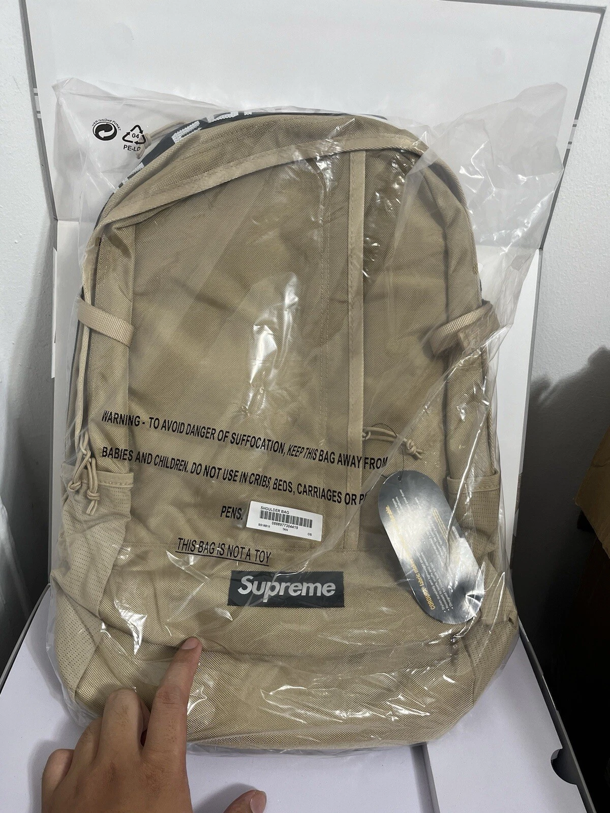 Sac à dos Supreme TAN SS18 Cordura authentique