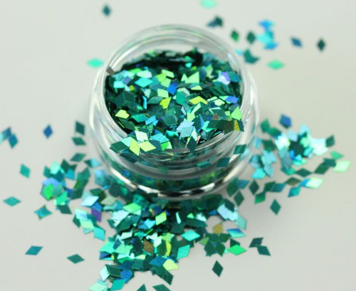 2mm Diamond Nail Art Glitter Holographic translucent Glitter flakes festival UK - Picture 23 of 39