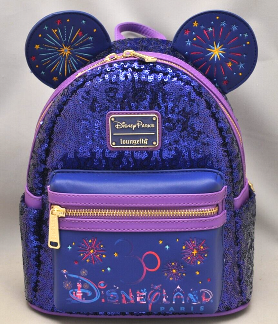 Disneyland Paris 30th Anniversary Loungefly Backpack Rucksack Purple