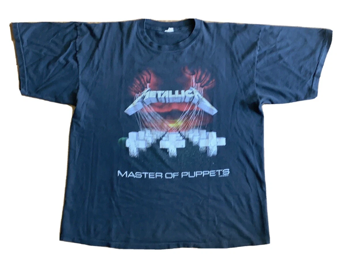 Vintage 80s 1987 Metallica Original Master of Puppets Tour Black T-shirt