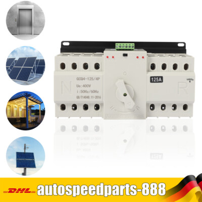 NLQ4-125-4P Dual Power Transfer Switch – 400 V, 125 A, 4-polig, CB-Klasse, Micro Break – Für Notstromsysteme Leistungsumschalter Für Gebäude