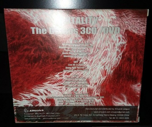 CD BRUTALITY The Demos 2011 Box Set 3 cd, 1 dvd, poster, booklet Area Death OOP - Picture 5 of 7