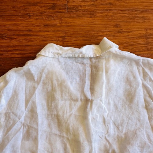 Adele Palmer 100% Linen Long Sleeve Button Shirt 14 White Made in Australia - Picture 15 of 22