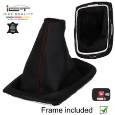 ICT Schaltsack Schaltmanschette Leder passend für Volvo S40 Naht rot