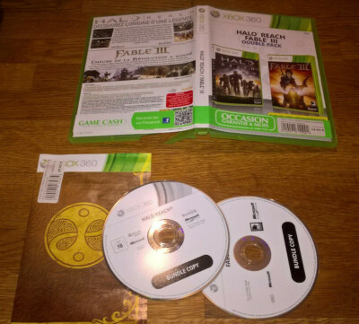 Double Pack Xbox 360 : Halo Reach + Fable III - Version Française VF, En Bon état