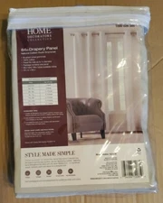 NEW 2 Pack Light Filtering Window Panels in Natural 42" x 84" By HomeDecorations