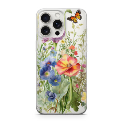WILDBLUMEN Handy Hülle Schutz Samsung S24 ULTRA Motiv Pattern paint wild flower