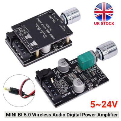 Mini Bluetooth 5.0 Wireless Audio Digital Endstufe Stereo Board Amp UK