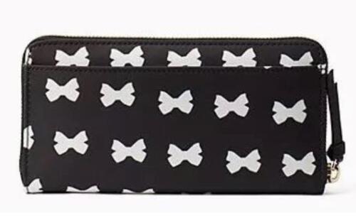 KATE SPADE Schleife Tragetasche + Neda Geldbörse Reißverschluss Wilson Road Margareta schwarz - Bild 6 von 7