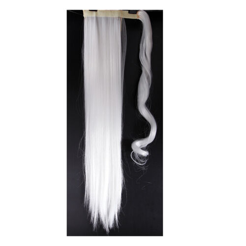 Extension capelli veri lunghi SPESSI avvolgenti come clip umana coda di cavallo NATURALE - Foto 20 di 35