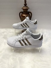 Adidas Grand Court fz3510 Unisex Kids White Synthetic Leather Lace Up Sz. 6