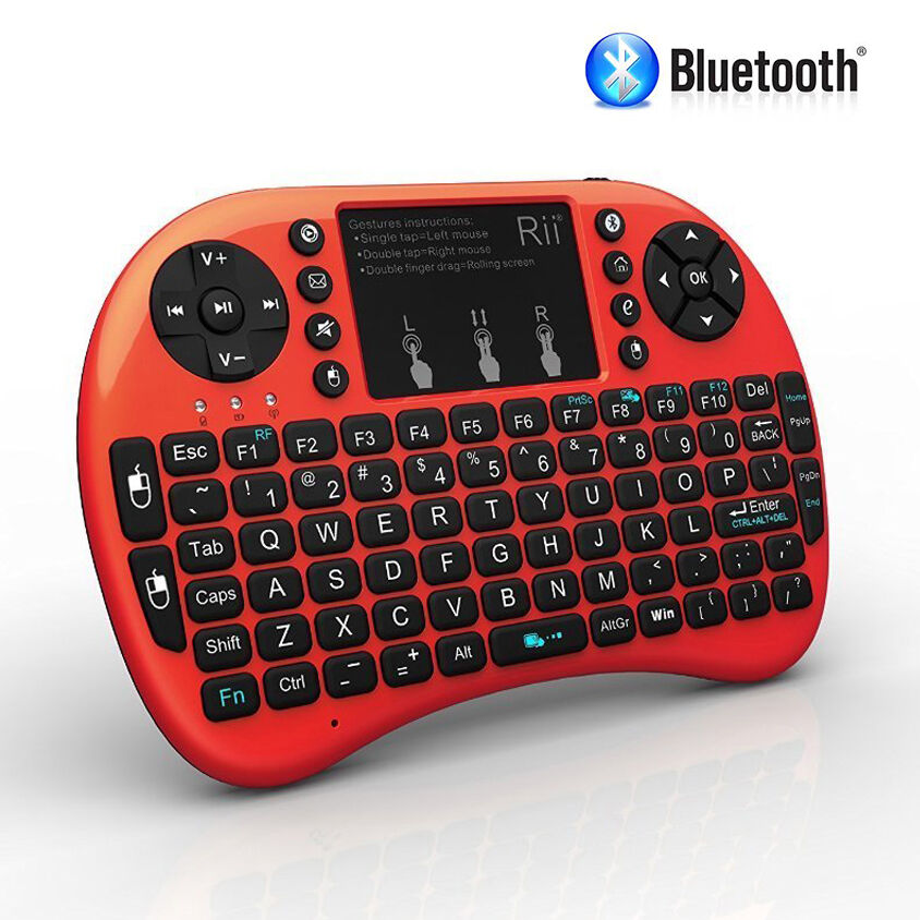 Rii i8+ BT Mini Wireless Bluetooth Backlight Touchpad Keyboard