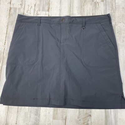REI Northway Skort Skirt Womens 14 Gray Stretch Nylon Hiking