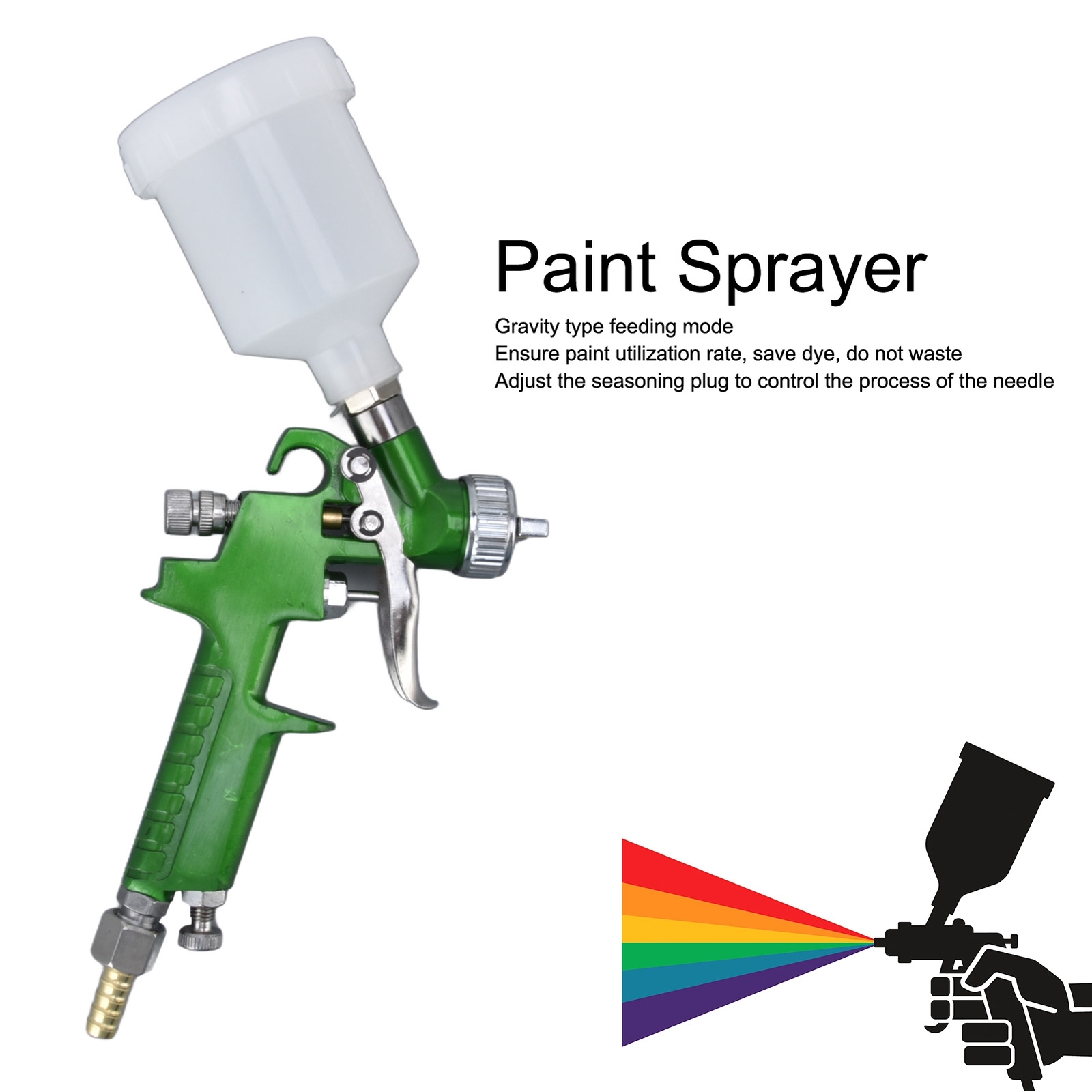 Low Pressure Mini Air Paint Spray Gun Professional Painting Feed Sprayer Kit eBay