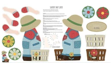 SUNNY BOY SAM Fabric Panel DIY Soft Sculpture / Pillow - Benartex Fabric Panel