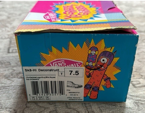 NIB, VANS Yo Gabba Gabba! Kids Toddler High Top Sneakers Size 7.5 (Discontinued) - Picture 11 of 15