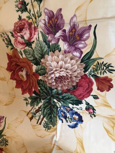 Brunschwig & Fils FABRIC Cotton Glazed Chintz 28x35” Moscow Documentary Design - Picture 2 of 12