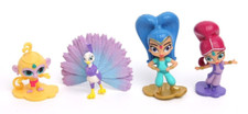 Shimmer And Shine Shimmer Shine Roya Peacock Tala Monkey Action Figures Lot of 4