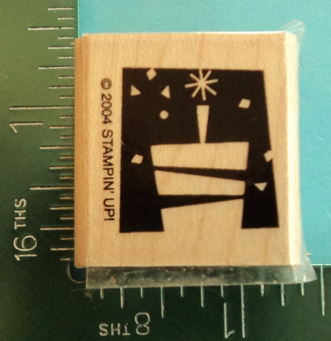 Stampin Up BIRTHDAY CAKE and CANDLE BLOCK Rubber Stamp