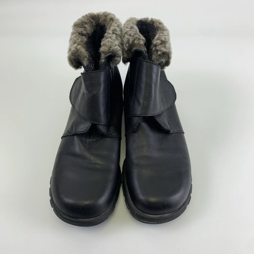 Martino полярный водонепроницаемый ботильоны искусственного меха отделки из черной кожи крюк петля 7 - Изображение 4 из 4